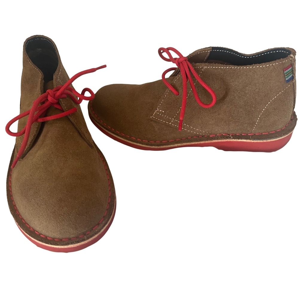 Veldskoen Heritage Pinotage Chukka Boots Mens 6 Womens 8 Brown Suede Red Sole‎